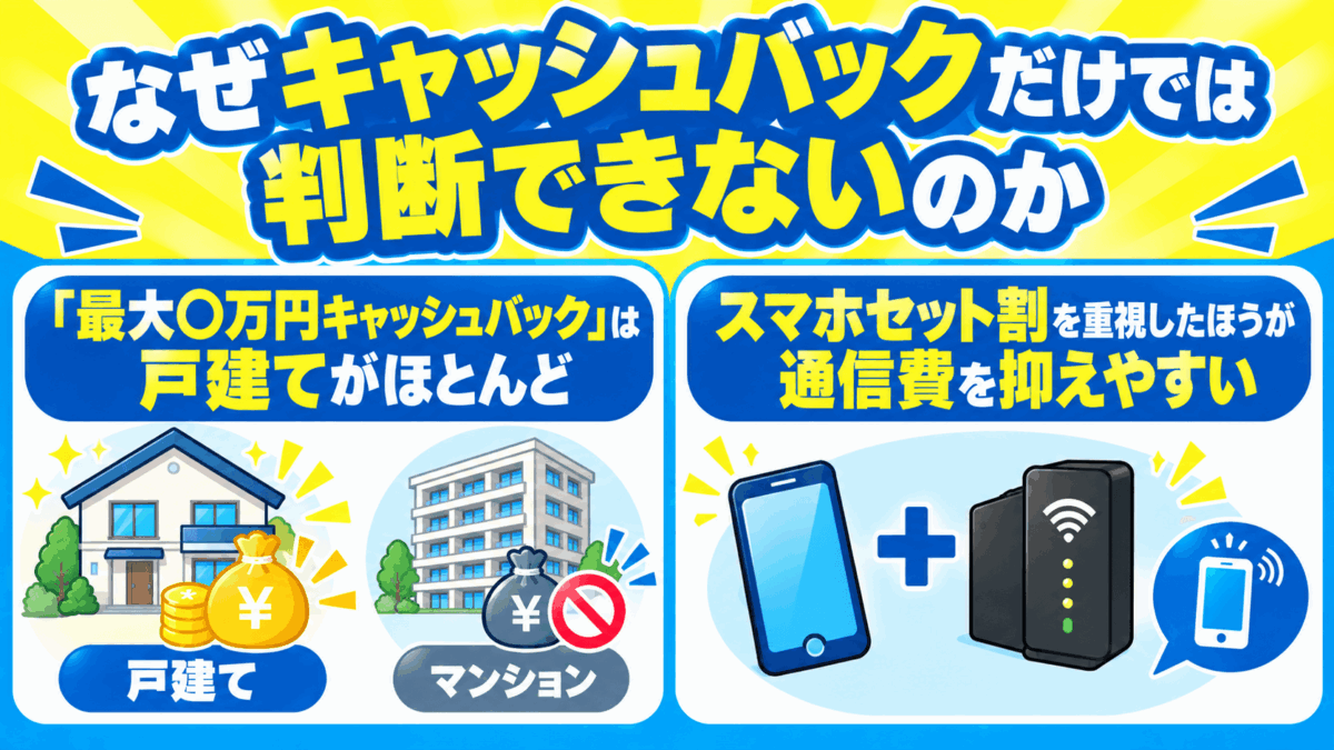 なぜキャッシュバックだけで判断できないのか