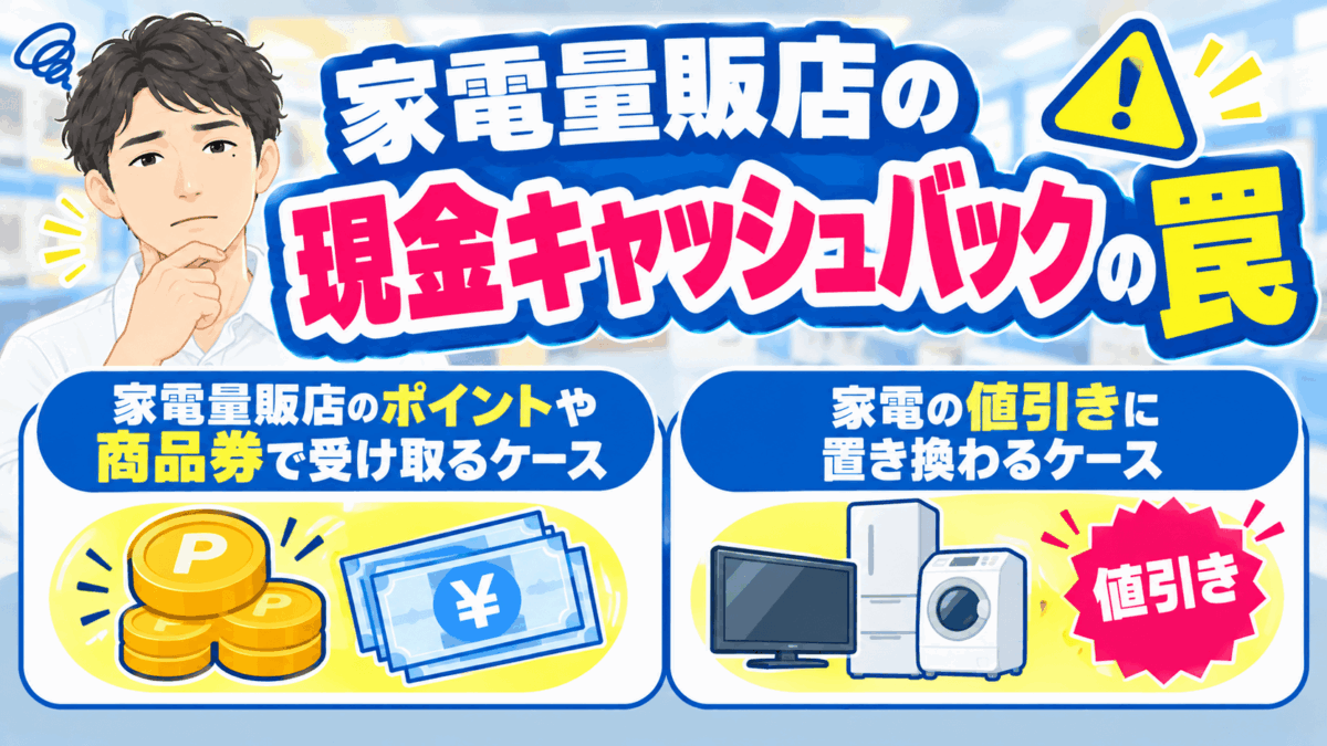 家電量販店の現金キャッシュバックの罠
